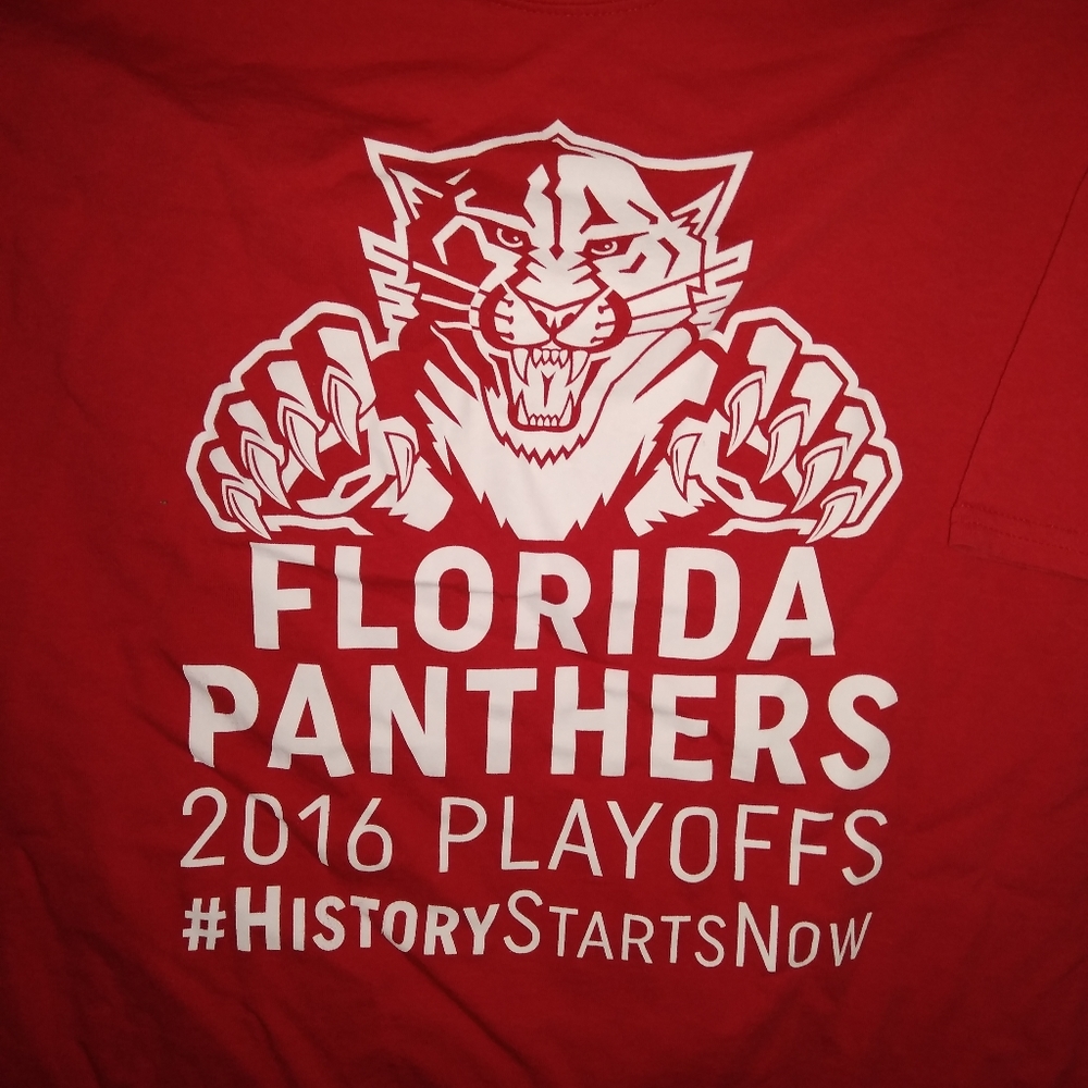 Florida Panthers 2016 playoff shirt.